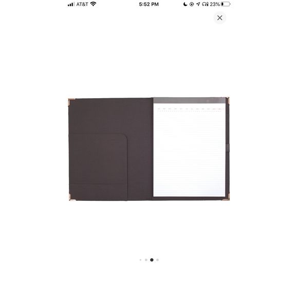 Cambridge Black & Gold Refillable Padfolio - Picture 2 of 8